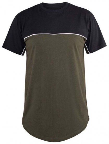 D555 Buckland Couture Cut And Sew Curved Hem T-Shirt - Camisetas - Camisetas - 2XL-14XL