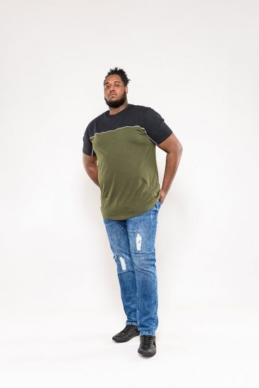 D555 Buckland Couture Cut And Sew Curved Hem T-Shirt - Camisetas - Camisetas - 2XL-14XL