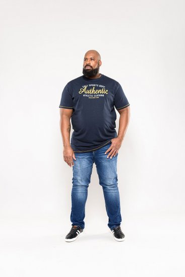 D555 Jasper Authentic Printed T-shirt Navy - Camisetas - Camisetas - 2XL-14XL