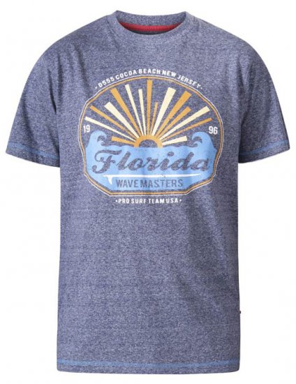 D555 Hallam Florida Wave Masters Crew Neck T-Shirt Navy Twist - Camisetas - Camisetas - 2XL-14XL