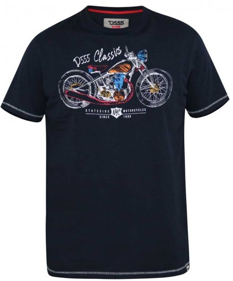D555 DENTON Motorbike Printed T-Shirt - Camisetas - Camisetas - 2XL-14XL