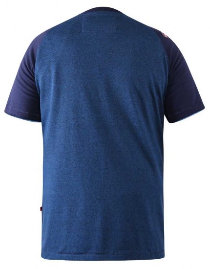 D555 Porter Raglan Sleeve Printed T-Shirt Blue - Camisetas - Camisetas - 2XL-14XL