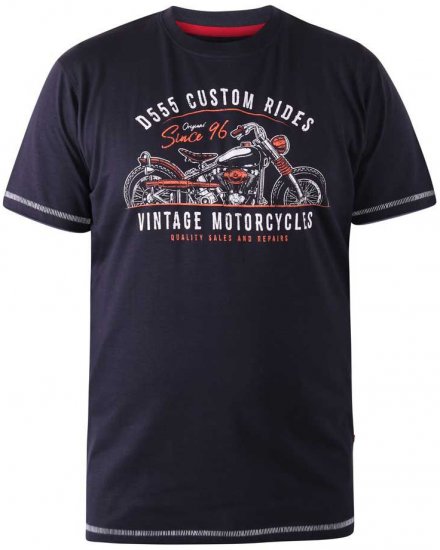 D555 CHESHUNT Vintage Motorcycle T-Shirt - Camisetas - Camisetas - 2XL-14XL