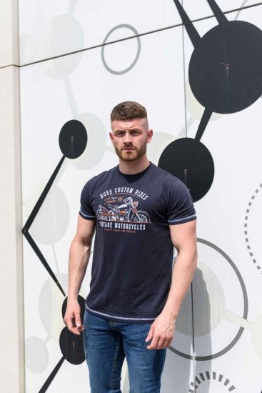 D555 CHESHUNT Vintage Motorcycle T-Shirt - Camisetas - Camisetas - 2XL-14XL
