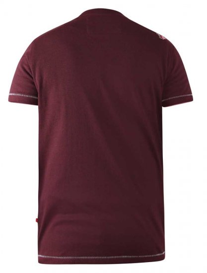 D555 Wharf California Eagle Printed T-Shirt Burgundy - Camisetas - Camisetas - 2XL-14XL
