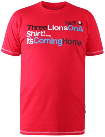 D555 LIONS England T-shirt - Camisetas - Camisetas - 2XL-14XL