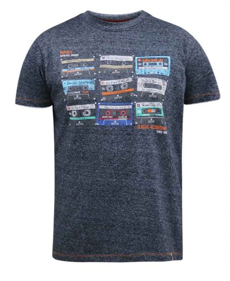 D555 Apsey Multi Cassette Tape Printed T-Shirt - Camisetas - Camisetas - 2XL-14XL