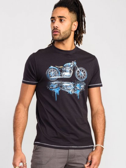 D555 Fritton Bike With Shadow And Drips Printed T-Shirt - Camisetas - Camisetas - 2XL-14XL