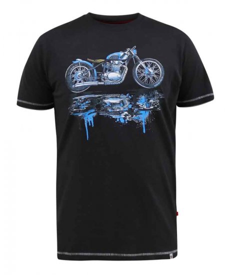D555 Fritton Bike With Shadow And Drips Printed T-Shirt - Camisetas - Camisetas - 2XL-14XL