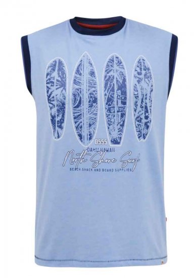 D555 Bretton Surf Board Printed Sleeveless T-Shirt - Camisetas - Camisetas - 2XL-14XL