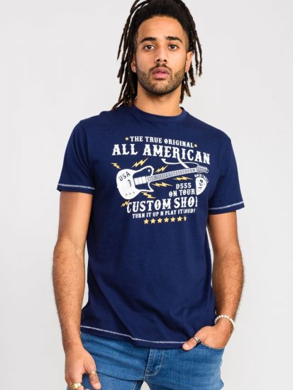 D555 Bronte All American Guitar Printed T-Shirt - Camisetas - Camisetas - 2XL-14XL