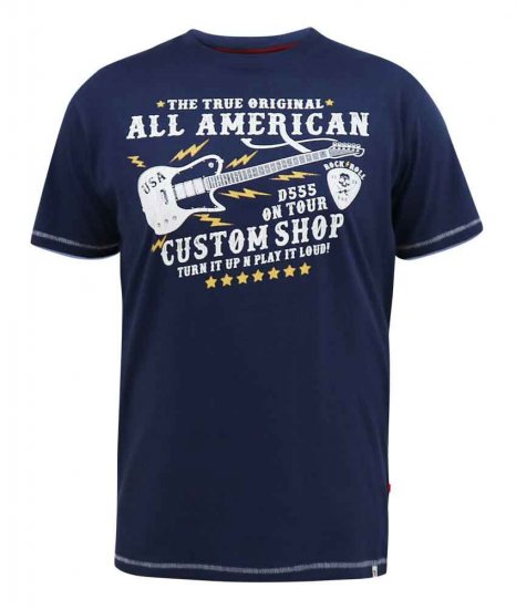D555 Bronte All American Guitar Printed T-Shirt - Camisetas - Camisetas - 2XL-14XL