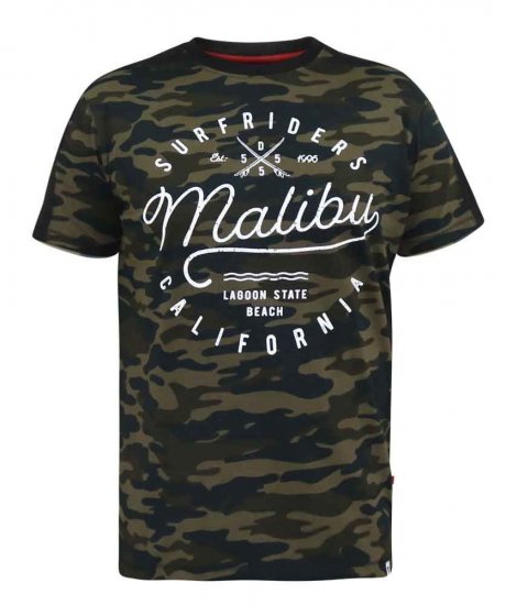 D555 Sullivan Ao Camo T-Shirt With Chest Print - Camisetas - Camisetas - 2XL-14XL