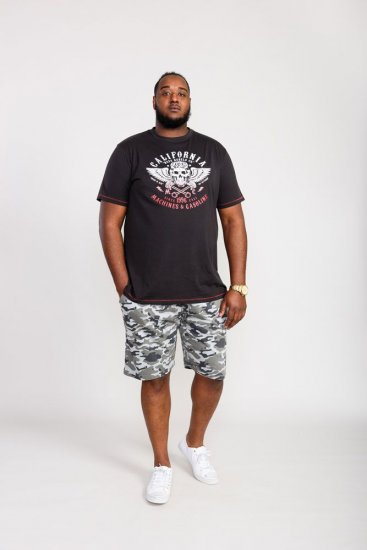 D555 Charles California Rebel Skull Printed T-Shirt - Camisetas - Camisetas - 2XL-14XL