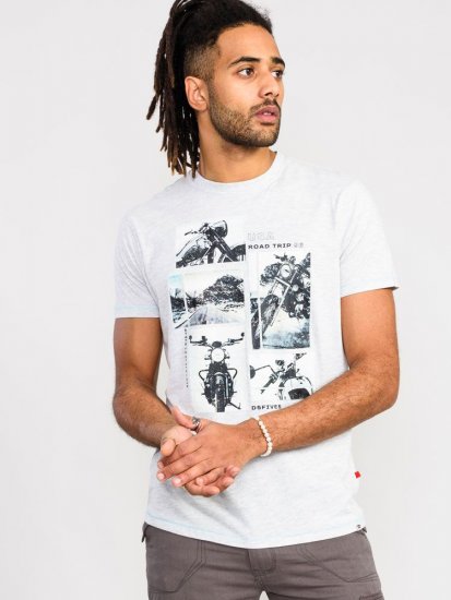 D555 Trafford Bike Photo Printed T-Shirt White - Camisetas - Camisetas - 2XL-14XL