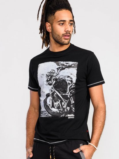 D555 Pinewood Photographic Bike Printed T-Shirt - Camisetas - Camisetas - 2XL-14XL