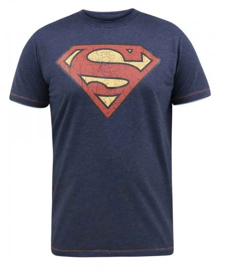 D555 Scampton Official Superman Printed T-Shirt Navy - Camisetas - Camisetas - 2XL-14XL
