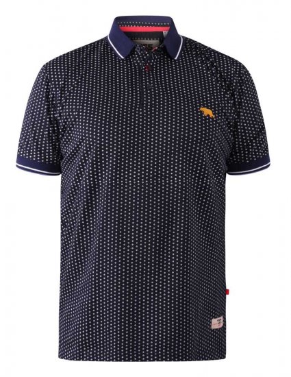 D555 Battersea Polo Shirt With Chest Embroidery Navy - Polos - Polos 2XL-8XL