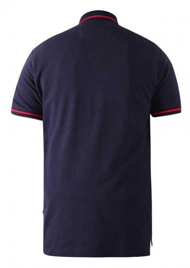 D555 Sloane Polo Shirt With Chest Embroidery Navy - Polos - Polos 2XL-8XL