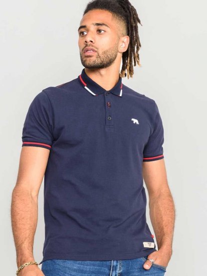 D555 Sloane Polo Shirt With Chest Embroidery Navy - Polos - Polos 2XL-8XL