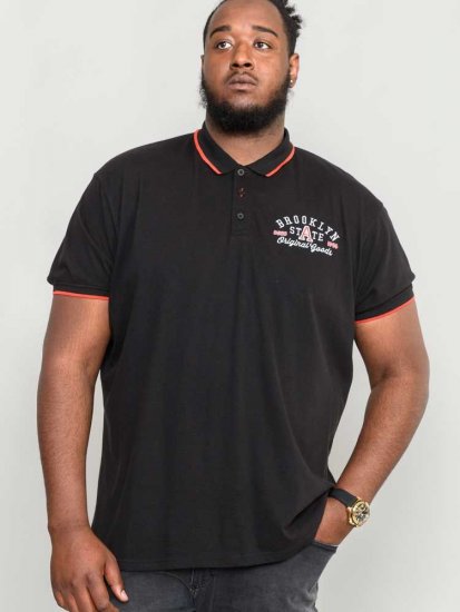 D555 Canning Chest Embroidery Polo Shirt Black - Polos - Polos 2XL-8XL