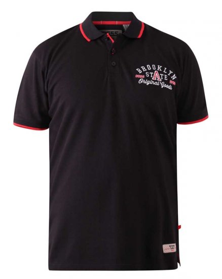 D555 Canning Chest Embroidery Polo Shirt Black - Polos - Polos 2XL-8XL