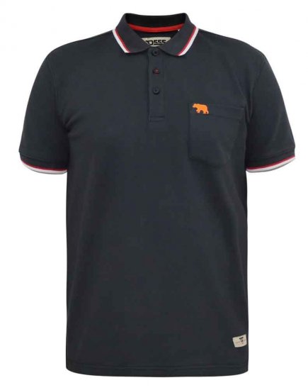 D555 Kirby Birdseye Pique Polo Black - Polos - Polos 2XL-8XL