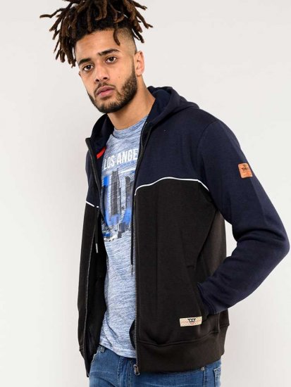 D555 Vincent Full Zip Hoody With Chest And Sleeve Piping Detail - Sudaderas - Sudaderas 2XL-12XL