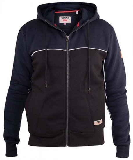 D555 Vincent Full Zip Hoody With Chest And Sleeve Piping Detail - Sudaderas - Sudaderas 2XL-12XL