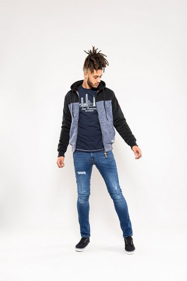 D555 Allen Zip Through Hoody With Sherpa Lining - Sudaderas - Sudaderas 2XL-12XL