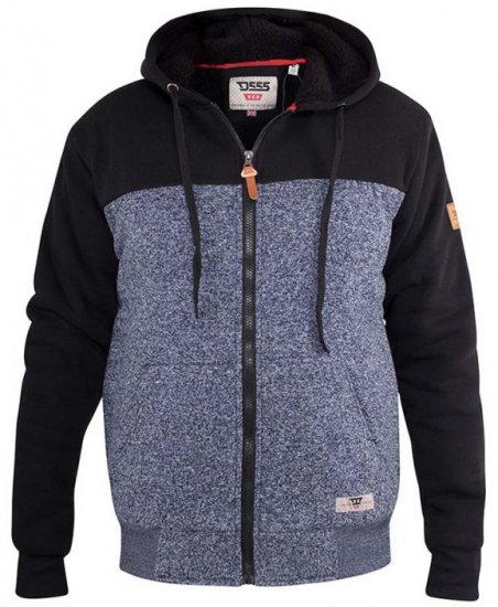 D555 Allen Zip Through Hoody With Sherpa Lining - Sudaderas - Sudaderas 2XL-12XL