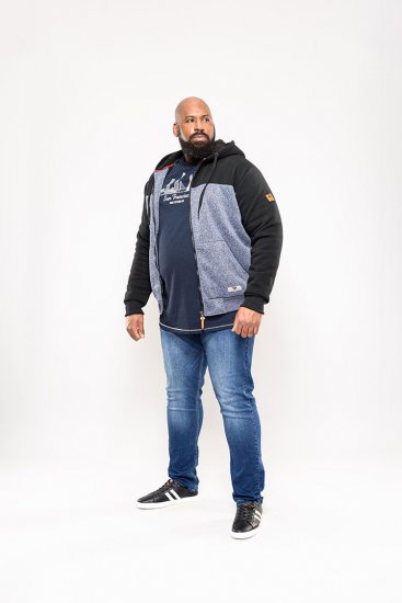 D555 Allen Zip Through Hoody With Sherpa Lining - Sudaderas - Sudaderas 2XL-12XL