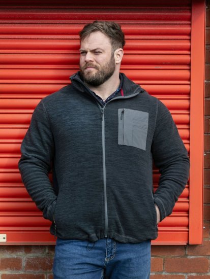 D555 Daly Quarter Zip Fleece Sweatshirt Negro/Gris - Sudaderas - Sudaderas 2XL-12XL