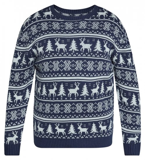 North Latitude 63144 Fjell Reindeer Knit Azul marino - Sudaderas - Sudaderas 2XL-12XL