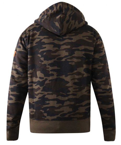D555 Regent AOP Camo Zip Through Hoody - Sudaderas - Sudaderas 2XL-12XL