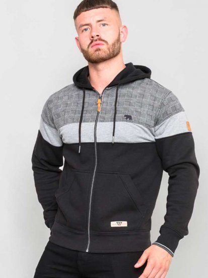 D555 Kipling Full Zip Hoodie Black - Sudaderas - Sudaderas 2XL-12XL
