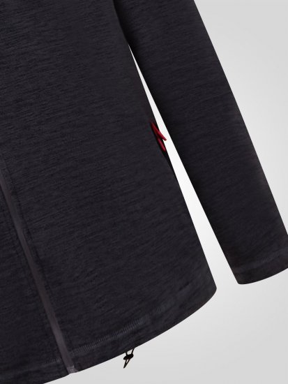 D555 Damien Micro Fleece Zip Through Hoody Negro/Gris - Sudaderas - Sudaderas 2XL-12XL