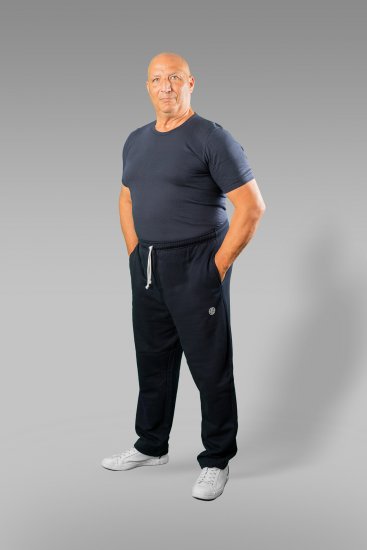 20 Nodi Ponente Long Leg Sports Pants in Combed Fleece Cotton Navy - Pantalones y cortos de chándal - Pantalones y Pantalones cortos de chándal - 2XL-12XL