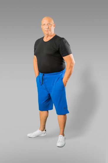 20 Nodi Short Leg Sports Pants in Combed Cotton Jersey Blue - Pantalones y cortos de chándal - Pantalones y Pantalones cortos de chándal - 2XL-12XL