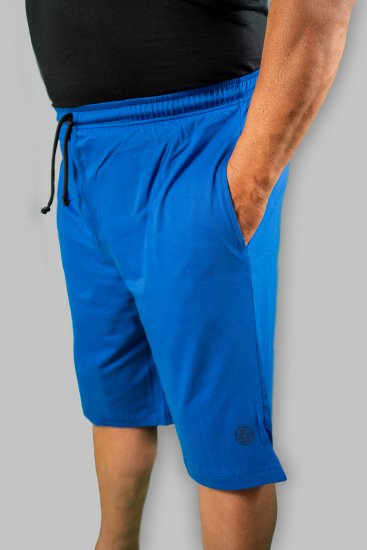 20 Nodi Short Leg Sports Pants in Combed Cotton Jersey Blue - Pantalones y cortos de chándal - Pantalones y Pantalones cortos de chándal - 2XL-12XL