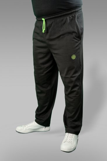 20 Nodi Long Leg Sports Pants in Combed Cotton Jersey Black - Pantalones y cortos de chándal - Pantalones y Pantalones cortos de chándal - 2XL-12XL