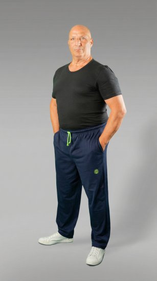 20 Nodi Libeccio Long Leg Sports Pants in Combed Cotton Jersey Navy - Pantalones y cortos de chándal - Pantalones y Pantalones cortos de chándal - 2XL-12XL