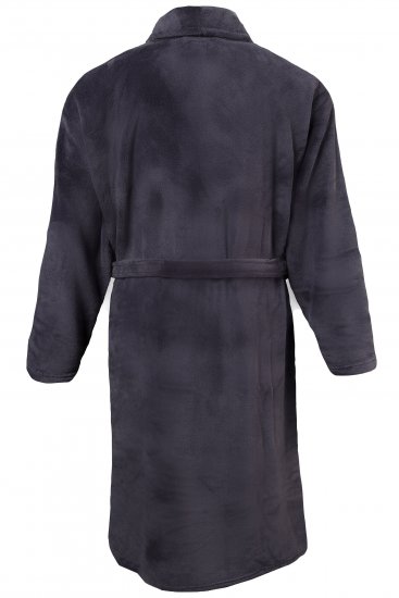JP1880 Bathrobe with Spacious Patch Pockets Grey - Ropa interior - Ropa interior 2XL-8XL