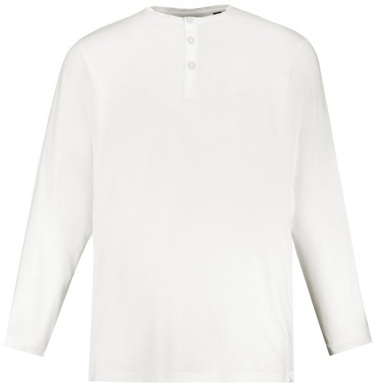 JP1880 702555 Camiseta Henley de manga larga Blanco - Camisetas - Camisetas - 2XL-14XL