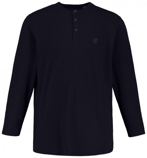 JP1880 702555 Camiseta Henley de manga larga Azul marino - Camisetas - Camisetas - 2XL-14XL