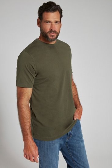 JP1880 702558 Camiseta de cuello redondo Oliva oscuro - Camisetas - Camisetas - 2XL-14XL
