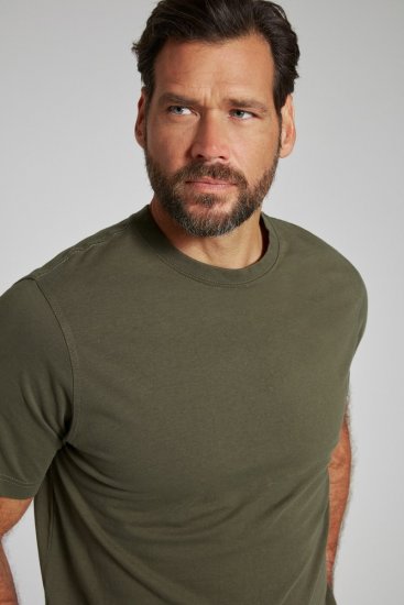 JP1880 702558 Camiseta de cuello redondo Oliva oscuro - Camisetas - Camisetas - 2XL-14XL
