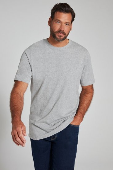 JP1880 702558 Camiseta de cuello redondo Gris jaspeado - Camisetas - Camisetas - 2XL-14XL