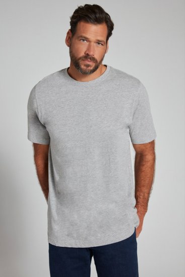 JP1880 702558 Camiseta de cuello redondo Gris jaspeado - Camisetas - Camisetas - 2XL-14XL