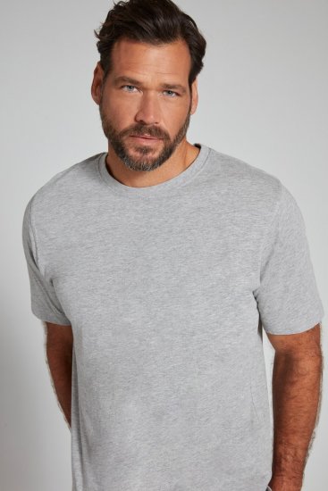 JP1880 702558 Camiseta de cuello redondo Gris jaspeado - Camisetas - Camisetas - 2XL-14XL